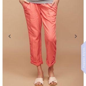 2 for $10 Motherhood Maternity white Linen pants